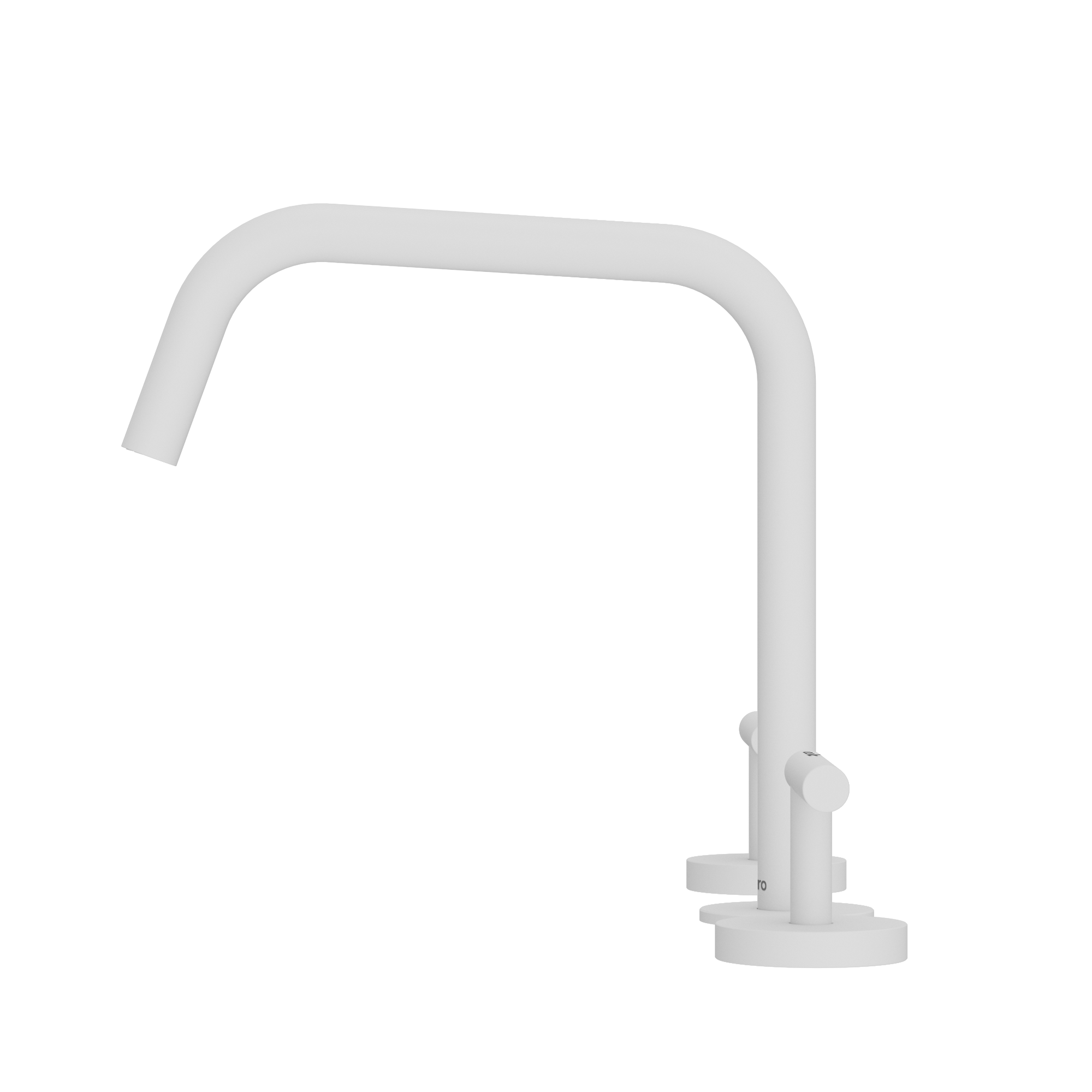 Mecca Lever Bath/Kitchen Set Edge Spout II Matte White