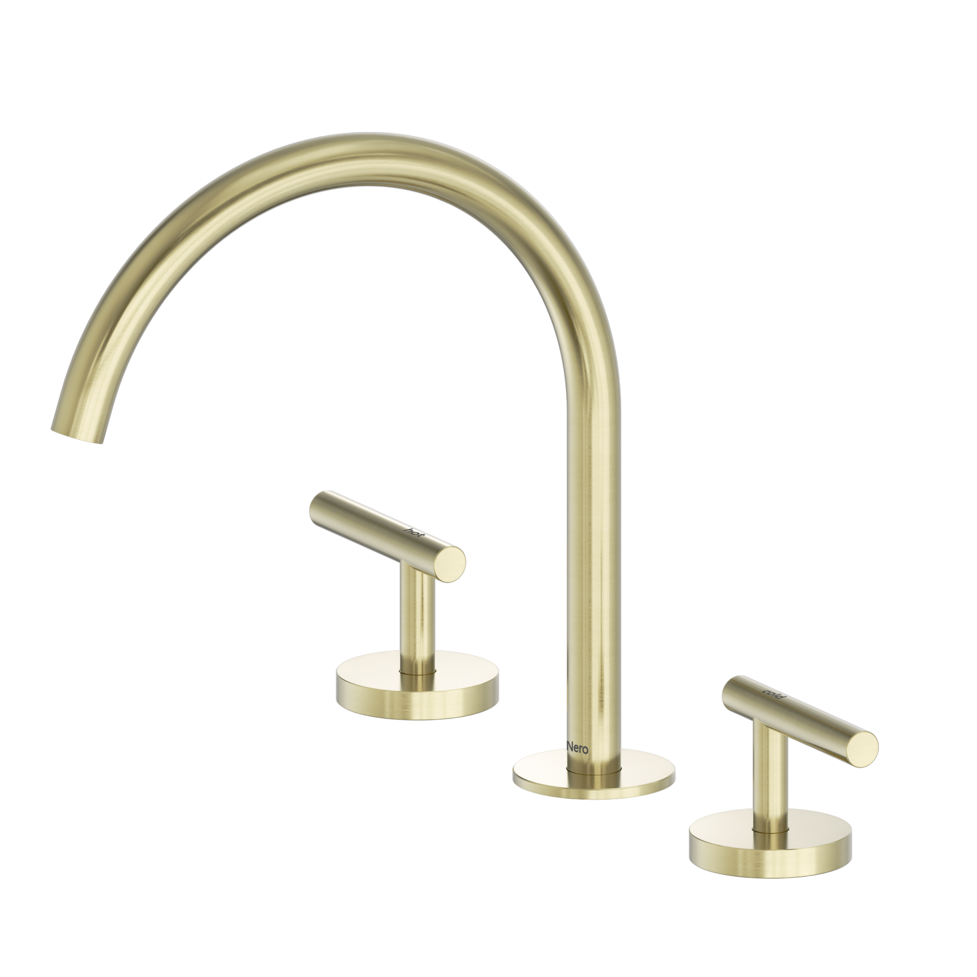 Mecca Lever Bath/Kitchen Set Arc Spout Brushed Gold