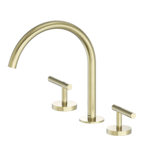 Mecca Lever Bath/Kitchen Set Arc Spout Brushed Gold