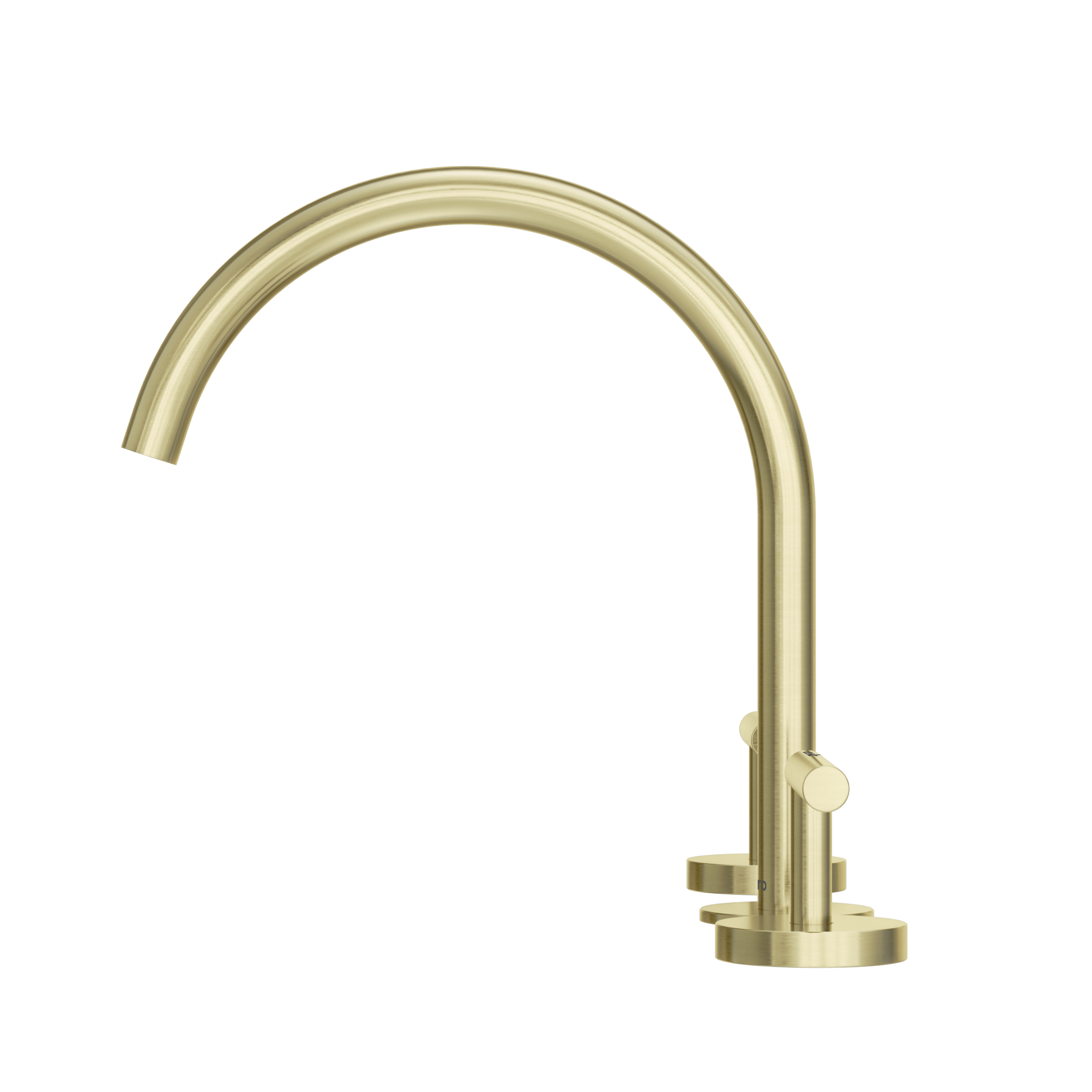 Mecca Lever Bath/Kitchen Set Arc Spout Brushed Gold