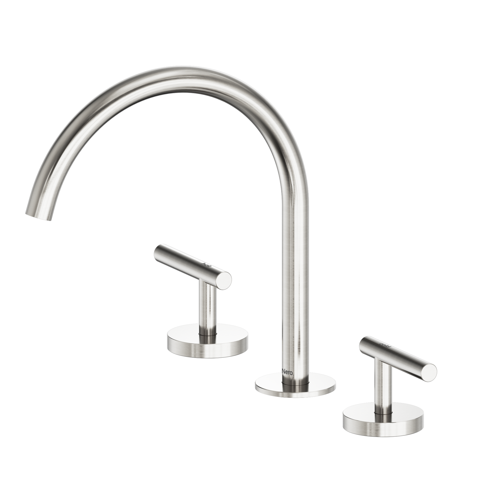Mecca Lever Bath/Kitchen Set Arc Spout Brushed Nickel