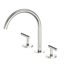 Mecca Lever Bath/Kitchen Set Arc Spout Brushed Nickel