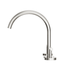 Mecca Lever Bath/Kitchen Set Arc Spout Brushed Nickel