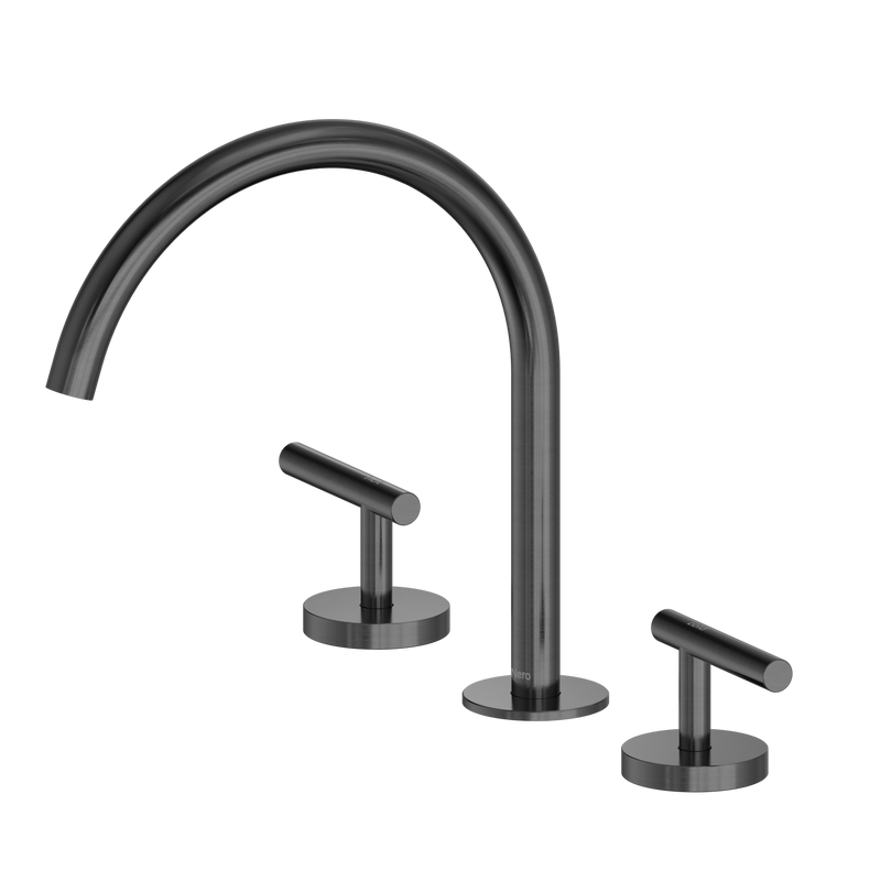 Mecca Lever Bath/Kitchen Set Arc Spout Gun Metal