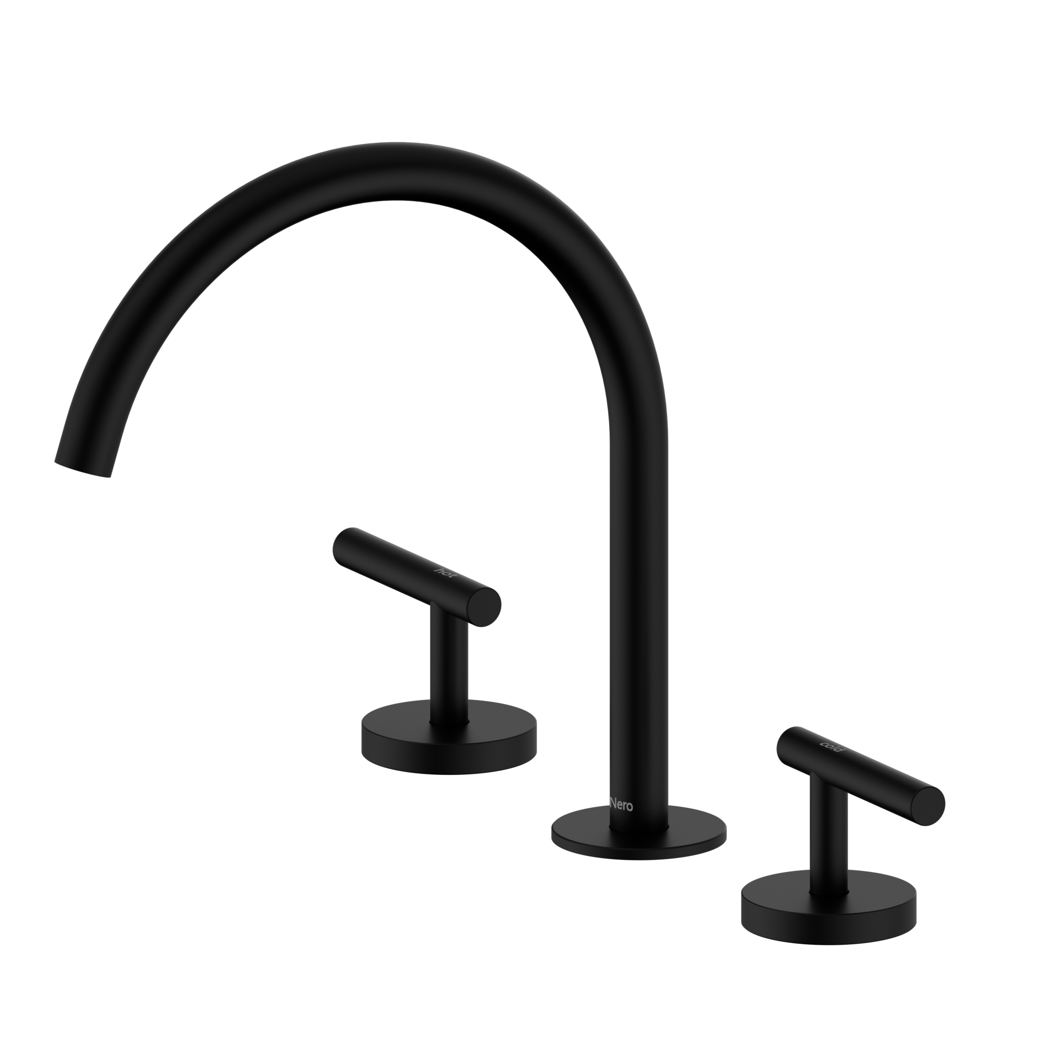 Mecca Lever Bath/Kitchen Set Arc Spout Matte Black
