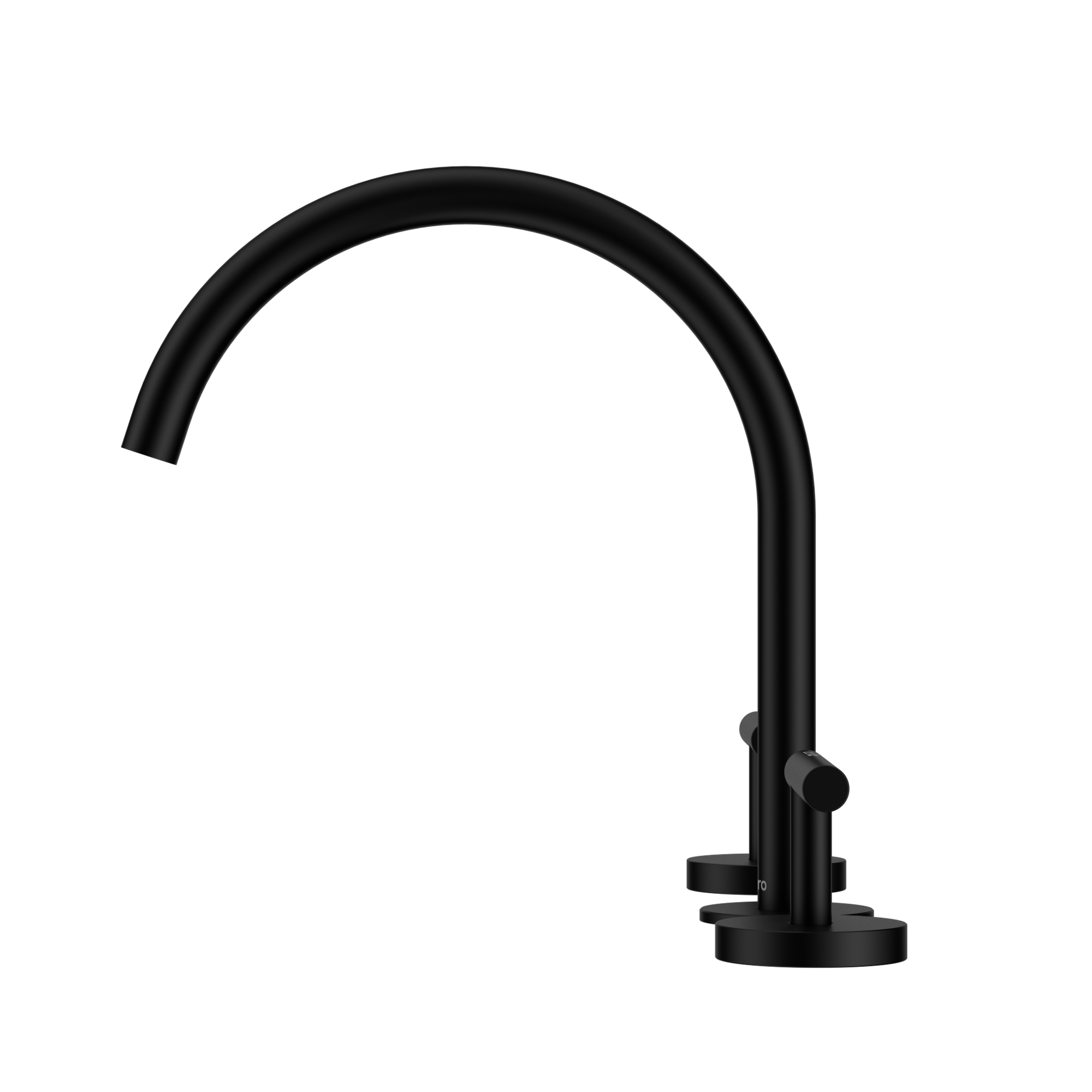 Mecca Lever Bath/Kitchen Set Arc Spout Matte Black