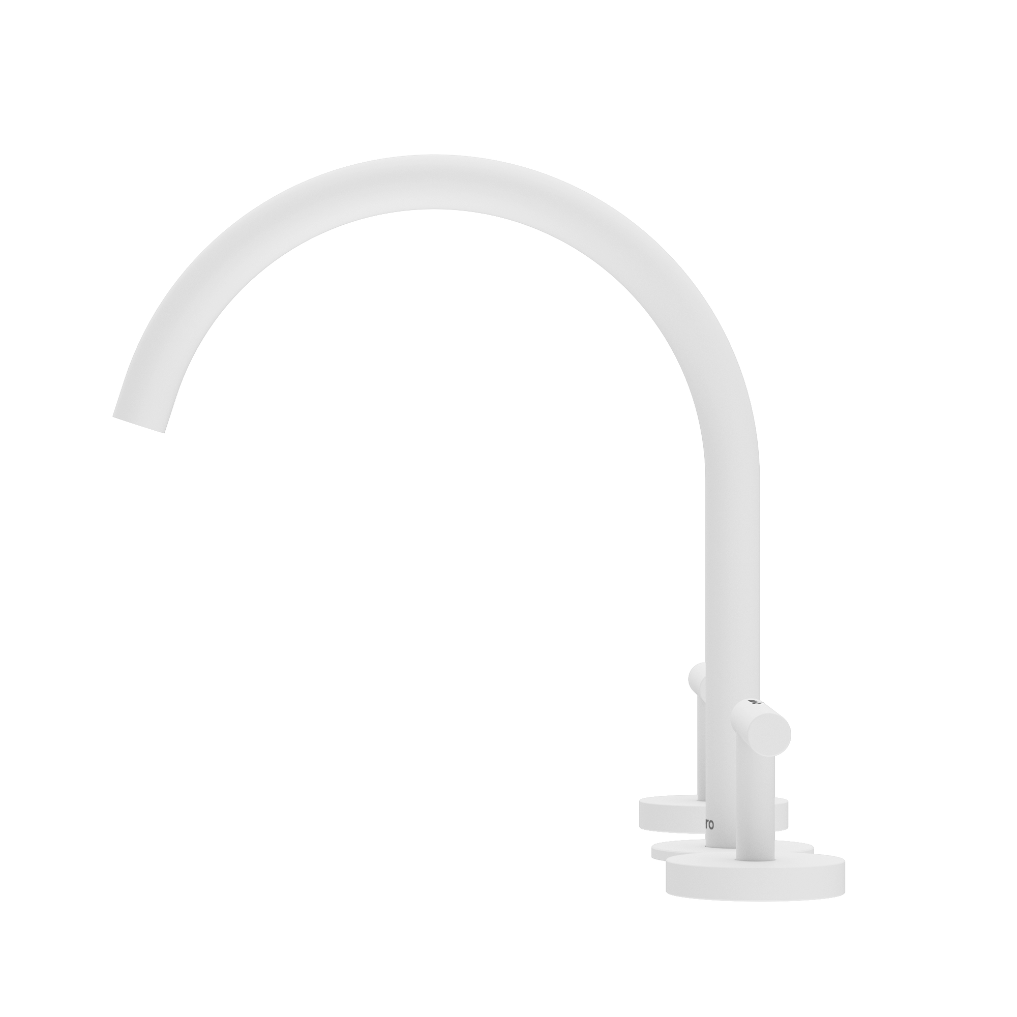 Mecca Lever Bath/Kitchen Set Arc Spout Matte White