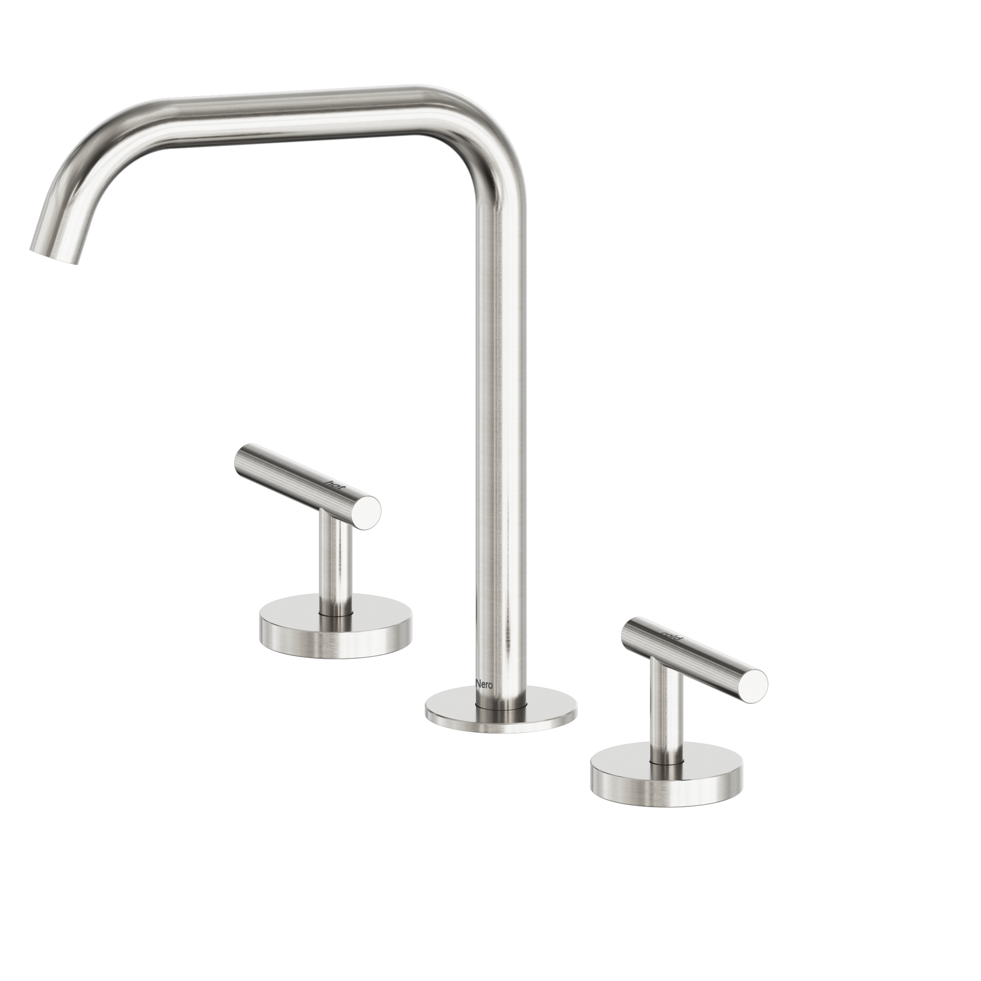 Mecca Lever Bath/Kitchen Set Edge Spout Brushed Nickel