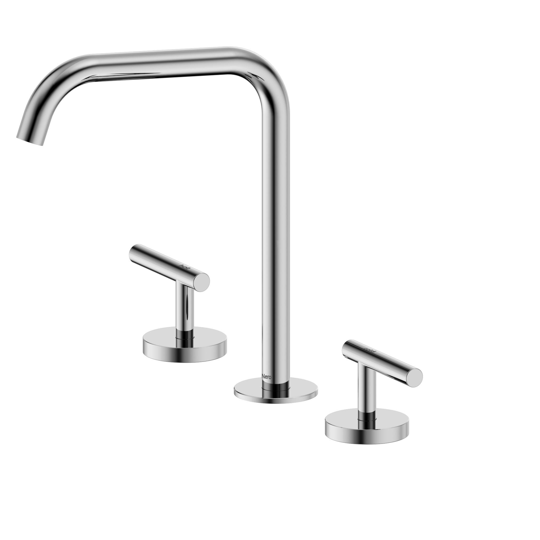 Mecca Lever Bath/Kitchen Set Edge Spout Chrome