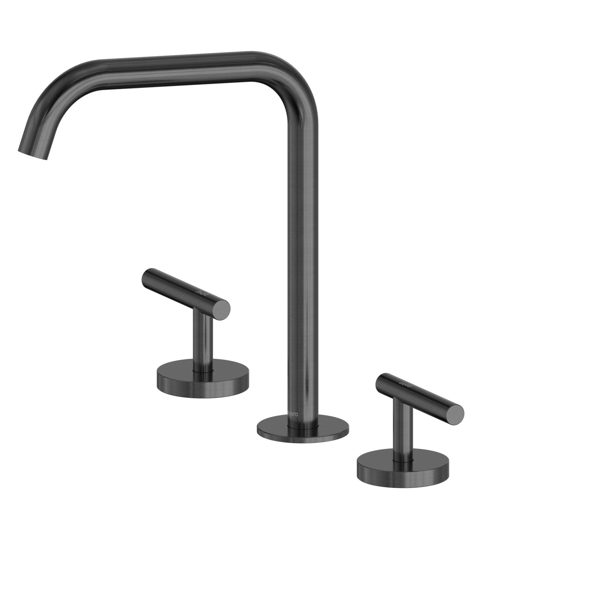 Mecca Lever Bath/Kitchen Set Edge Spout Gun Metal