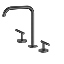 Mecca Lever Bath/Kitchen Set Edge Spout Gun Metal