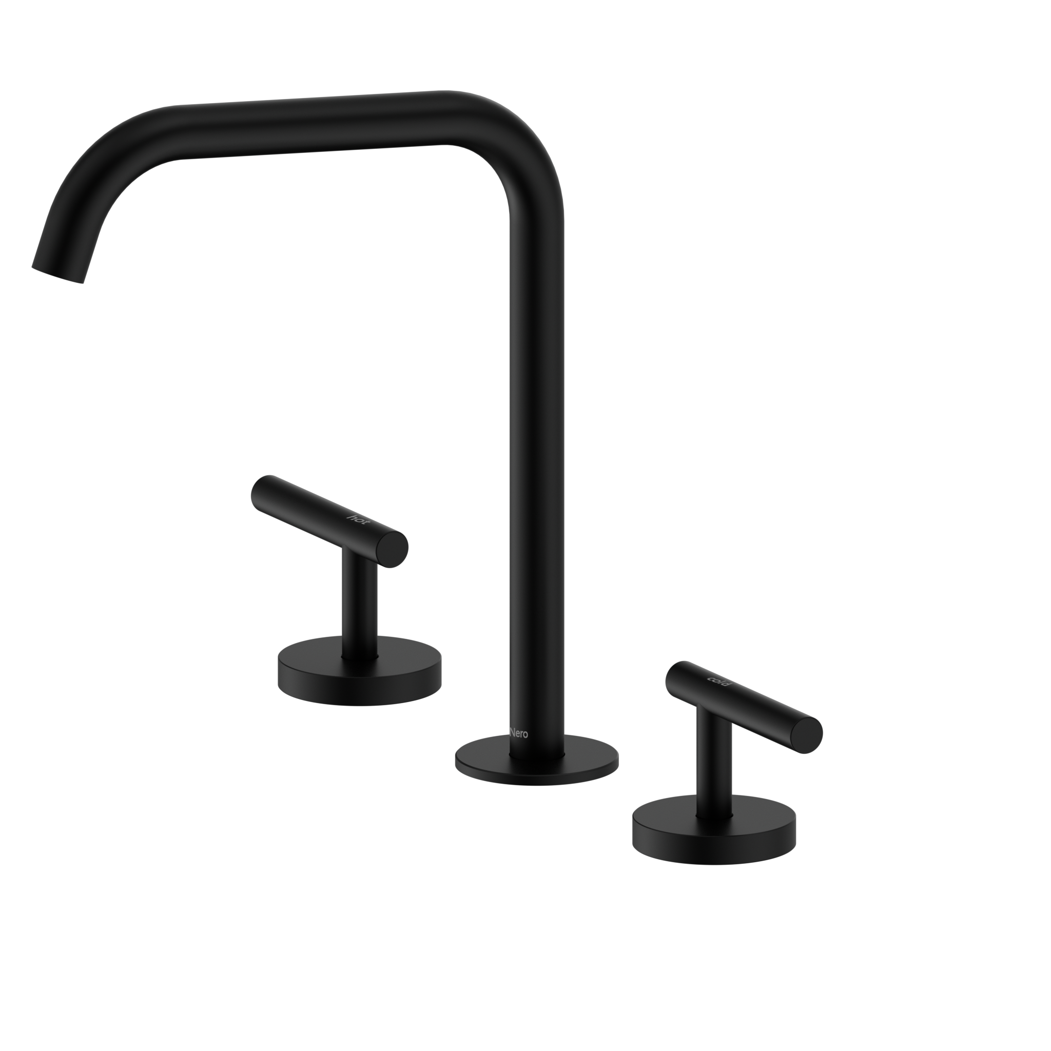 Mecca Lever Bath/Kitchen Set Edge Spout Matte Black
