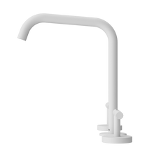 Mecca Lever Bath/Kitchen Set Edge Spout Matte White