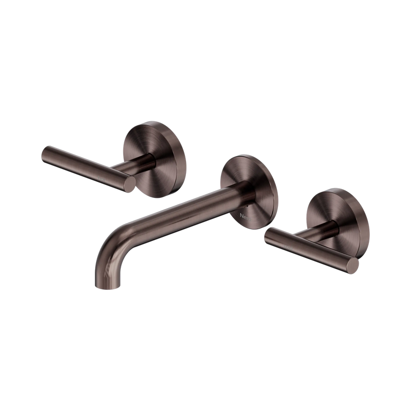 Mecca Lever Wall Basin/Bath Set 160mm Spout Brushed Bronze