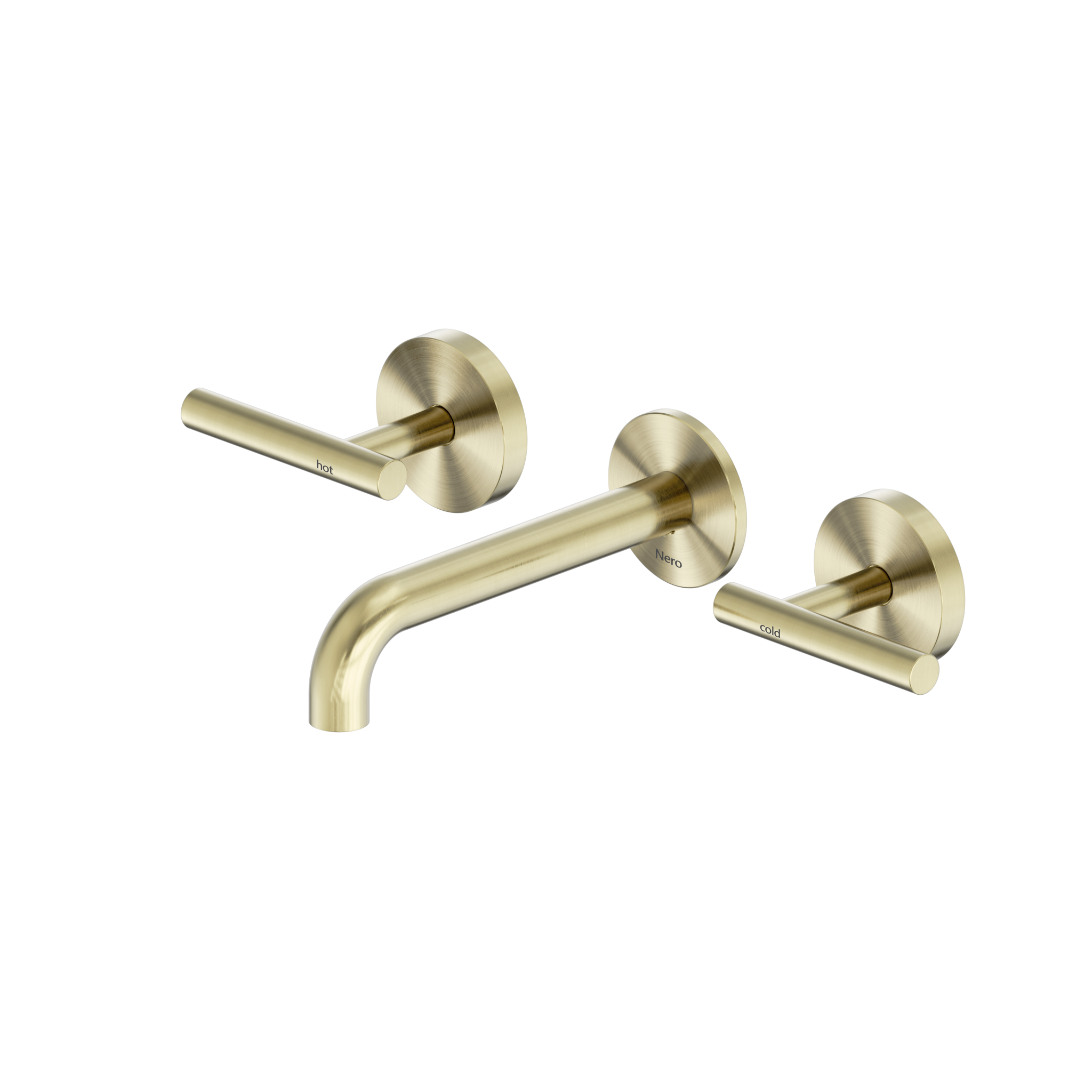 Mecca Lever Wall Basin/Bath Set 160mm Spout Matte White