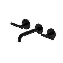 Mecca Lever Wall Basin/Bath Set 160mm Spout Matte White