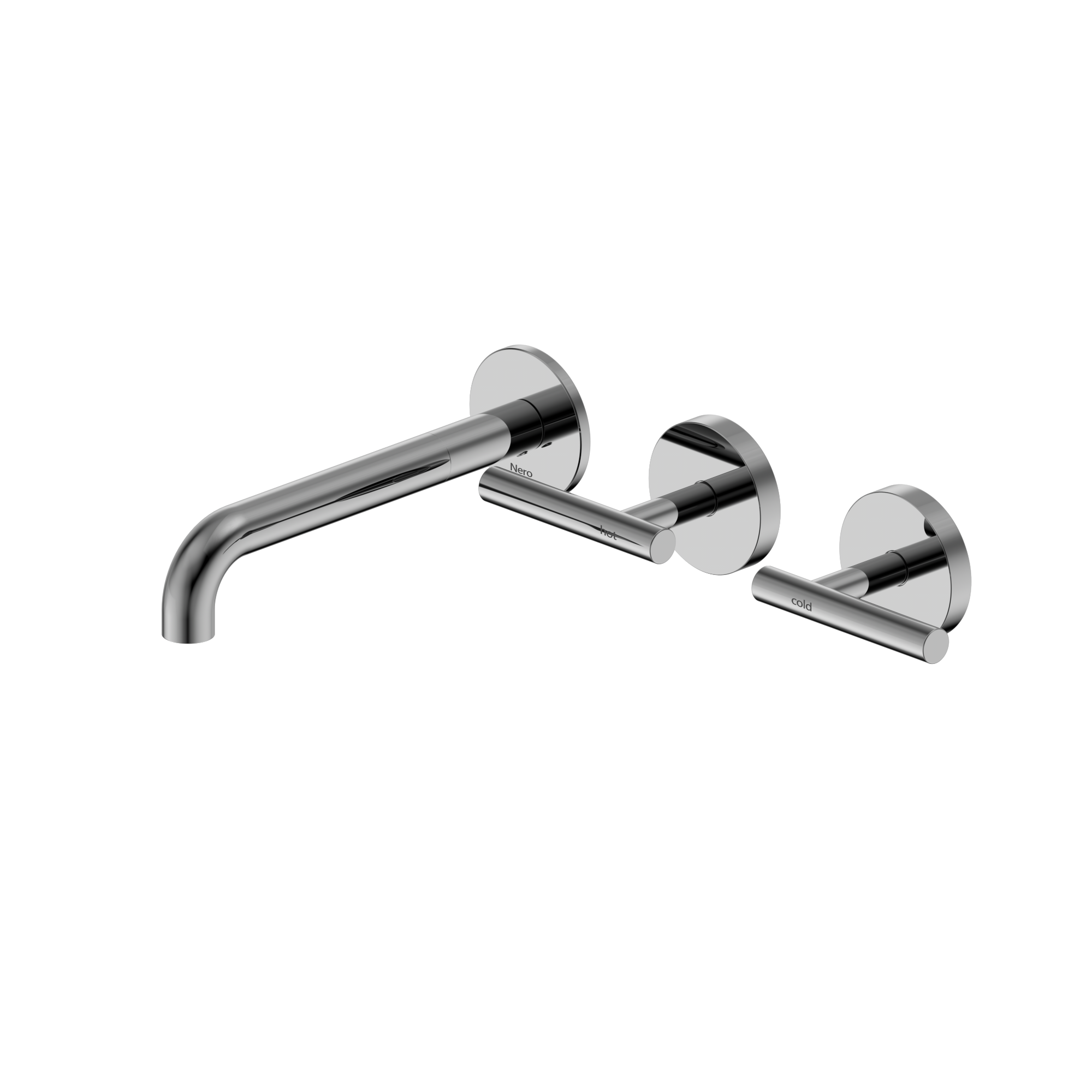 Mecca Lever Wall Basin/Bath Set 185mm Offset Spout Chrome