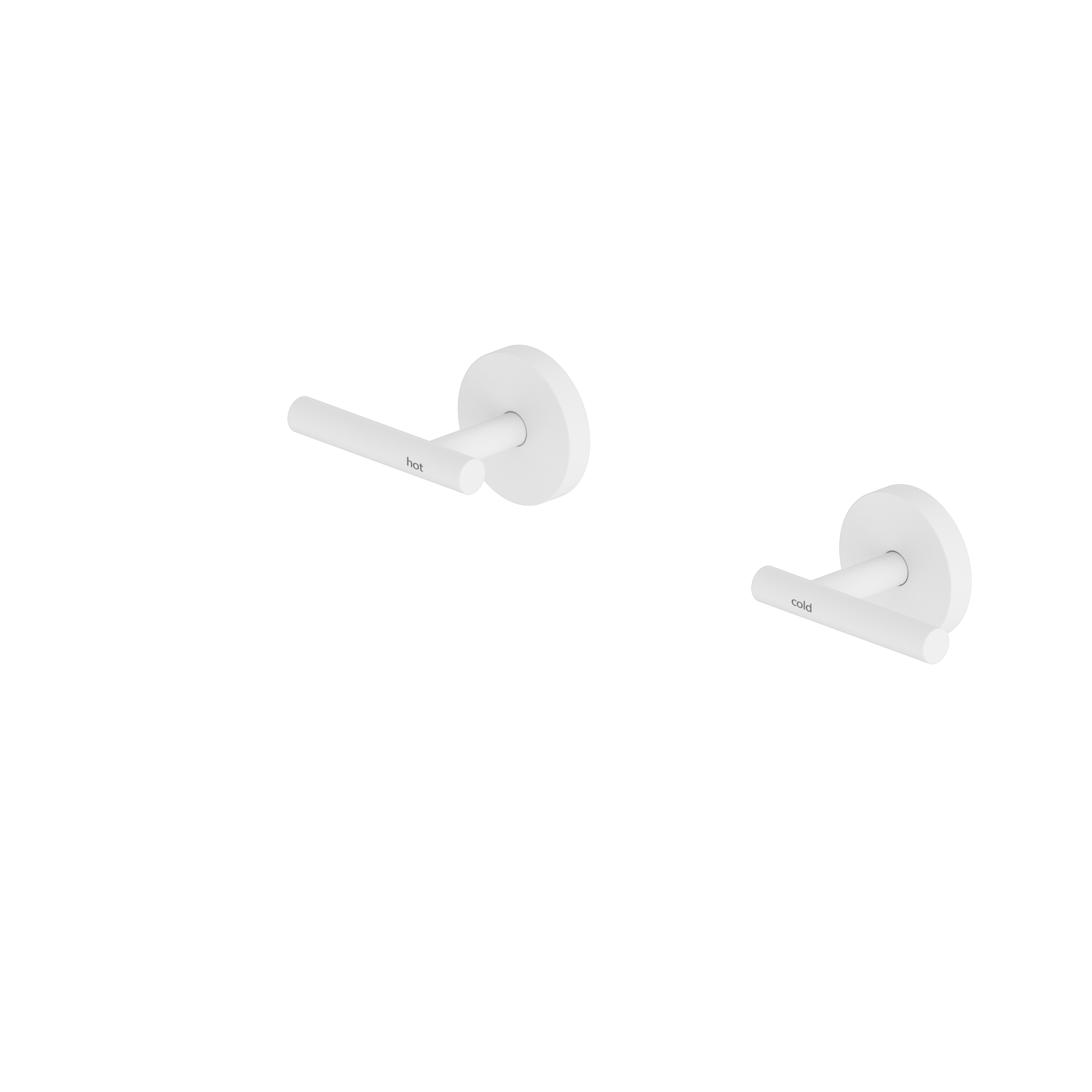 Mecca Lever Wall Top Assembly Matte White