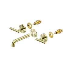 Mecca Lever Wall Basin/Bath Set 160mm Spout Trim kits Only Brushed Gold