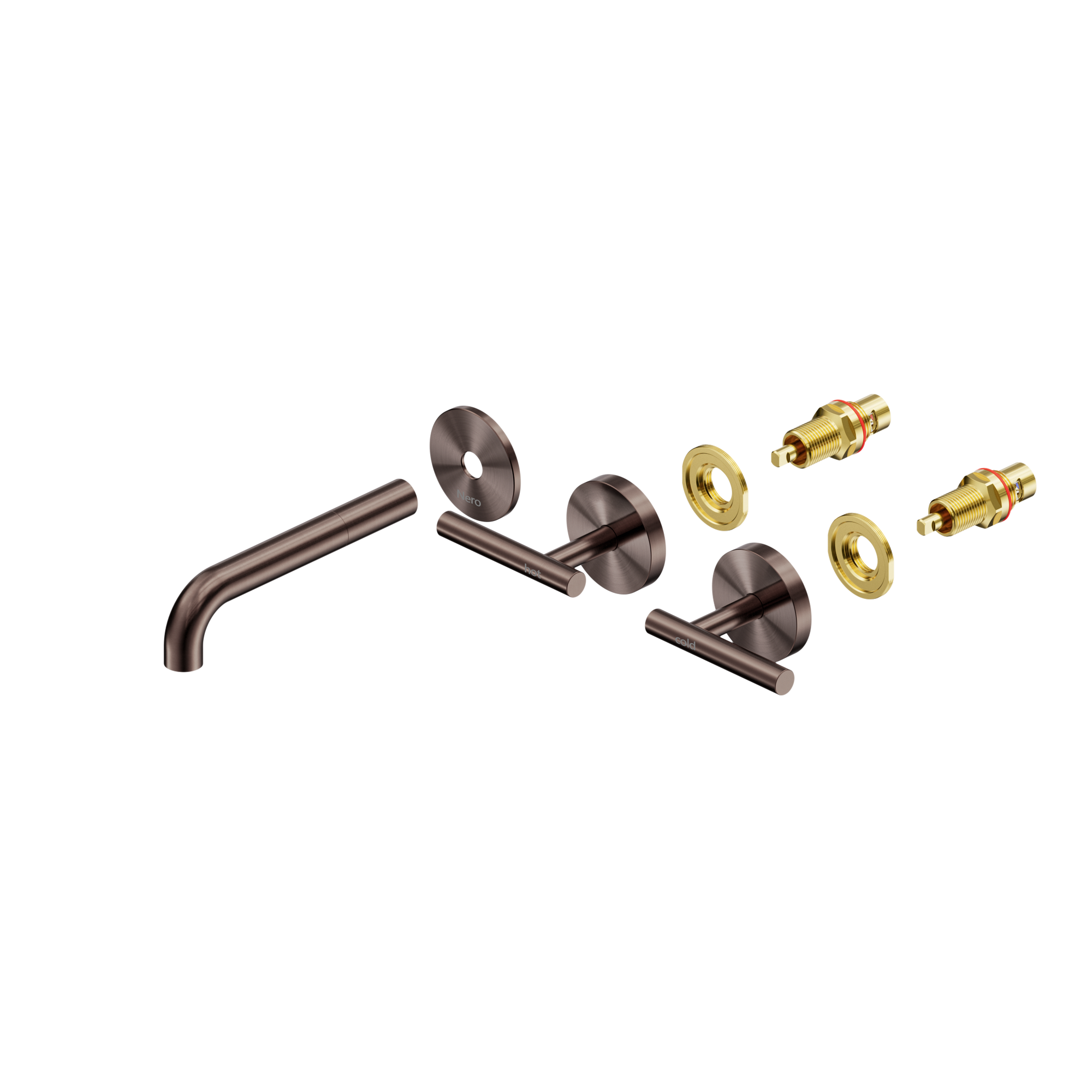Mecca Lever Wall Basin/Bath Set 160mm Spout Trim kits Only Brushed Bronze