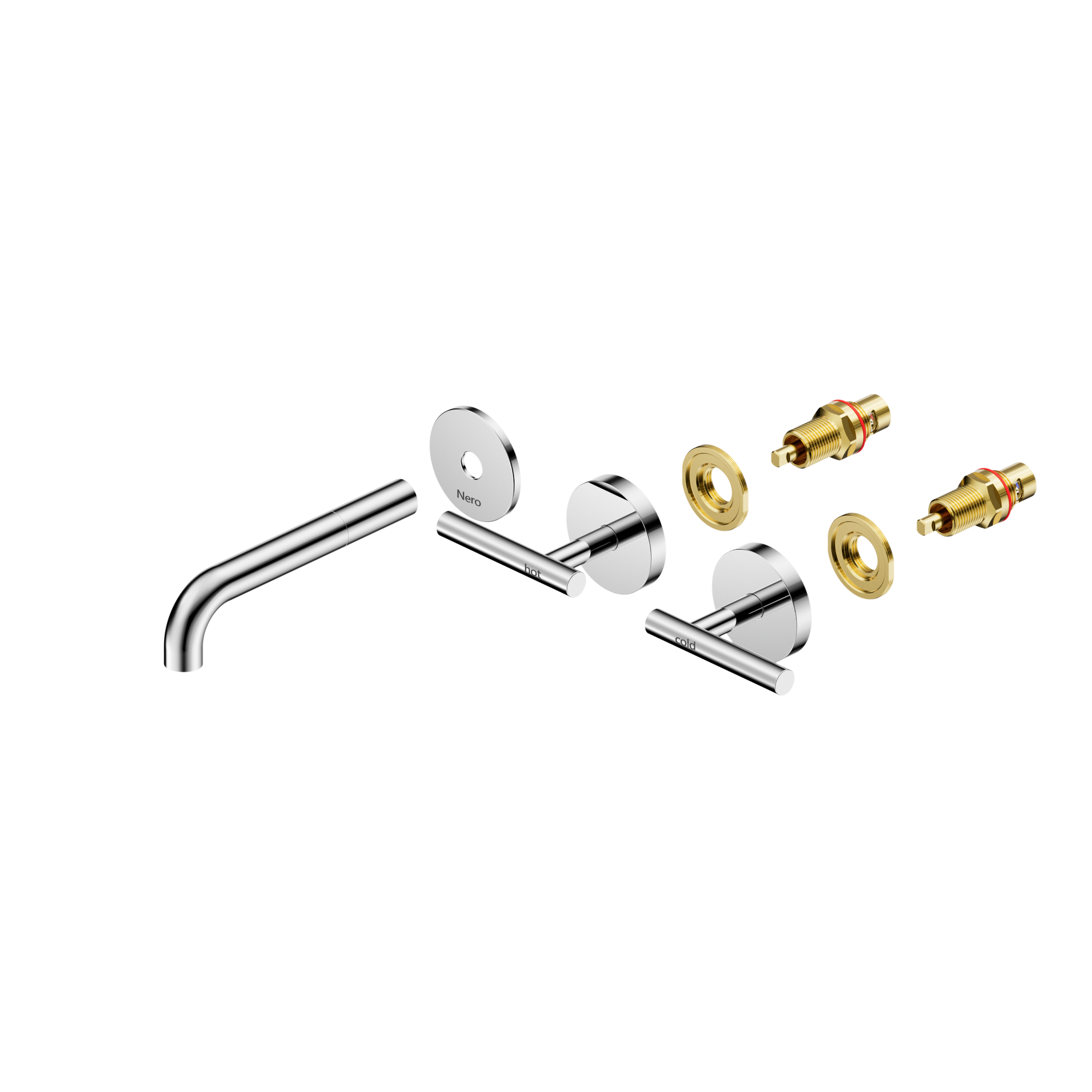 Mecca Lever Wall Basin/Bath Set 160mm Spout Trim kits Only Chrome