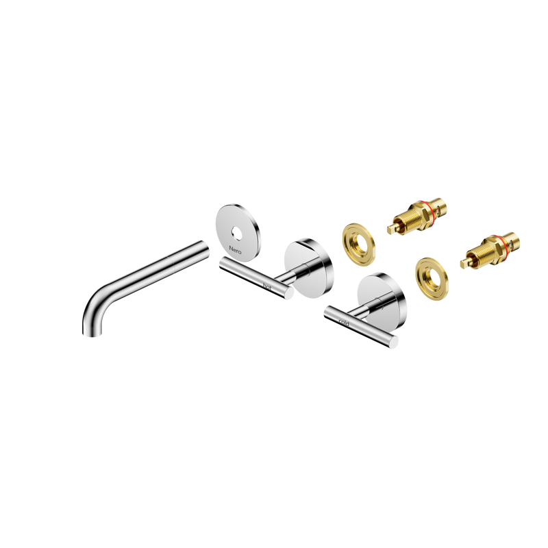 Mecca Lever Wall Basin/Bath Set 160mm Spout Trim kits Only Chrome