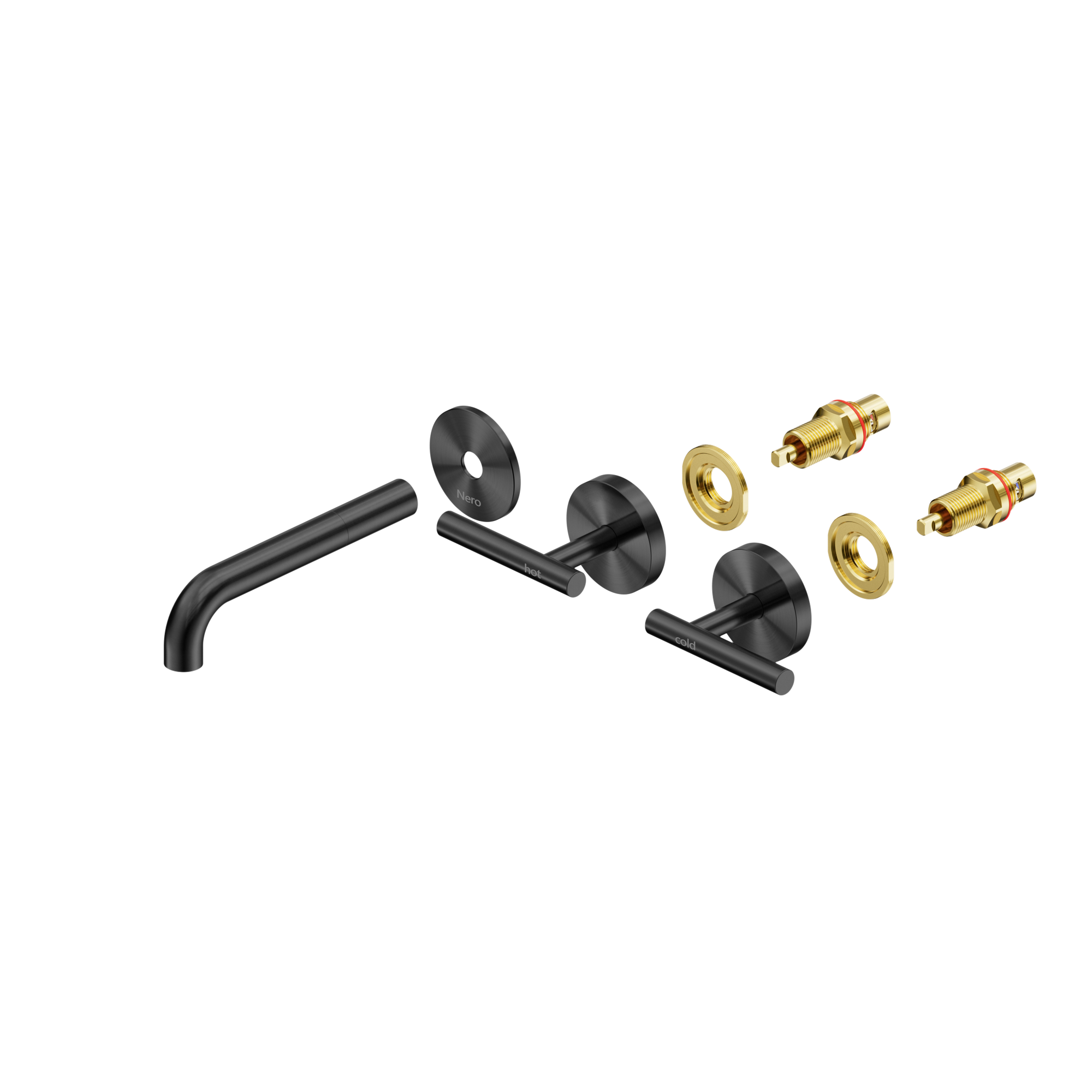 Mecca Lever Wall Basin/Bath Set 160mm Spout Trim kits Only Gun Metal