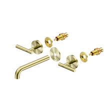 Mecca Lever Wall Basin/Bath Set 185mm Spout Trim kits Only Brushed Gold