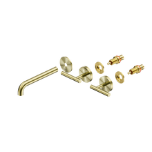 Mecca Lever Wall Basin/Bath Set 185mm Spout Trim kits Only Brushed Gold