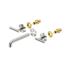 Mecca Lever Wall Basin/Bath Set 185mm Spout Trim kits Only Brushed Nickel