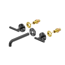 Mecca Lever Wall Basin/Bath Set 185mm Spout Trim kits Only Gun Metal