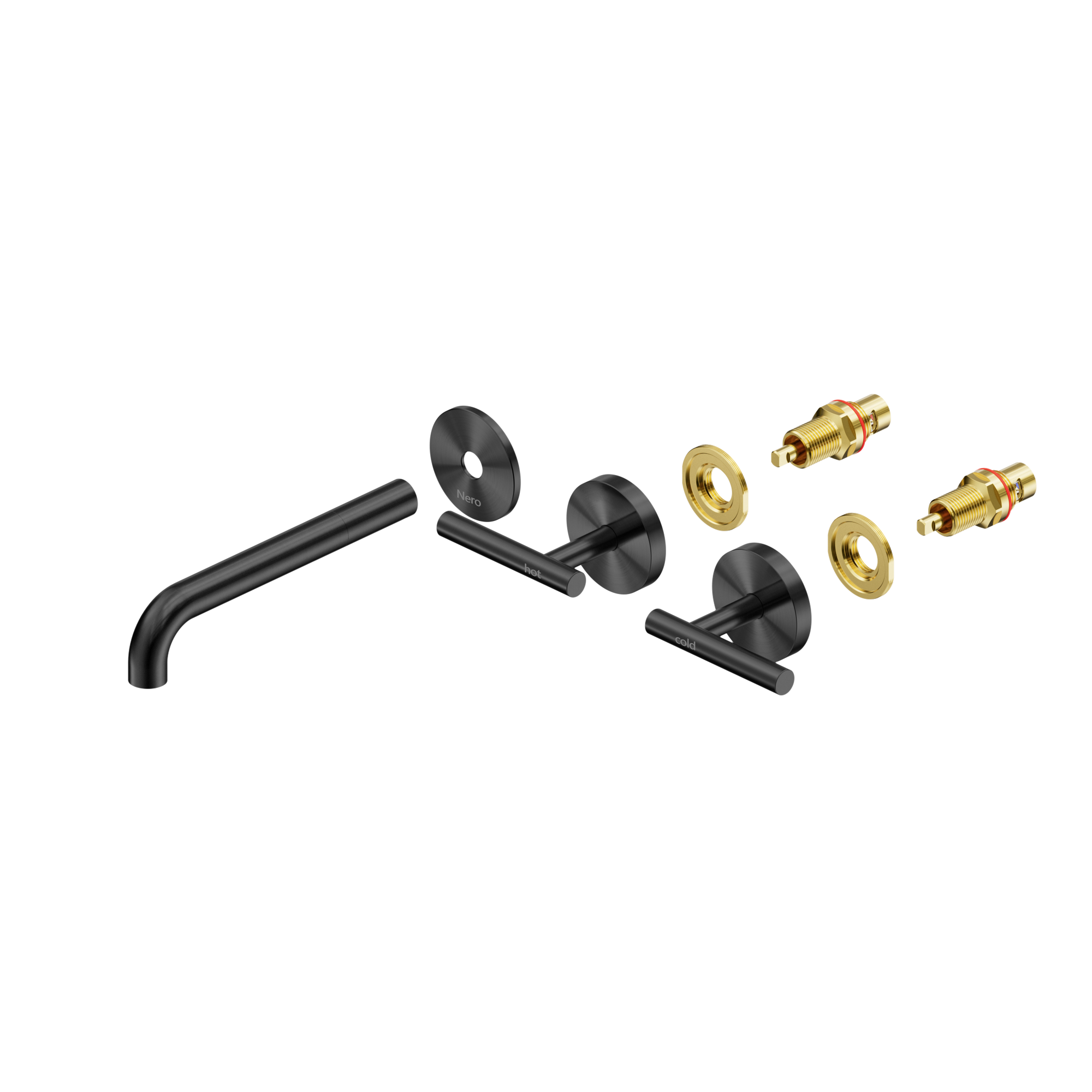 Mecca Lever Wall Basin/Bath Set 185mm Spout Trim kits Only Gun Metal