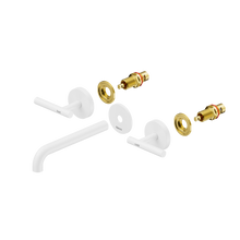 Mecca Lever Wall Basin/Bath Set 185mm Spout Trim kits Only Matte White