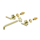 Mecca Lever Wall Basin/Bath Set 220mm Spout Trim kits Only Brushed Gold