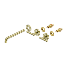Mecca Lever Wall Basin/Bath Set 220mm Spout Trim kits Only Brushed Gold