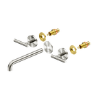 Mecca Lever Wall Basin/Bath Set 220mm Spout Trim kits Only Brushed Nickel