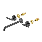 Mecca Lever Wall Basin/Bath Set 220mm Spout Trim kits Only Gun Metal