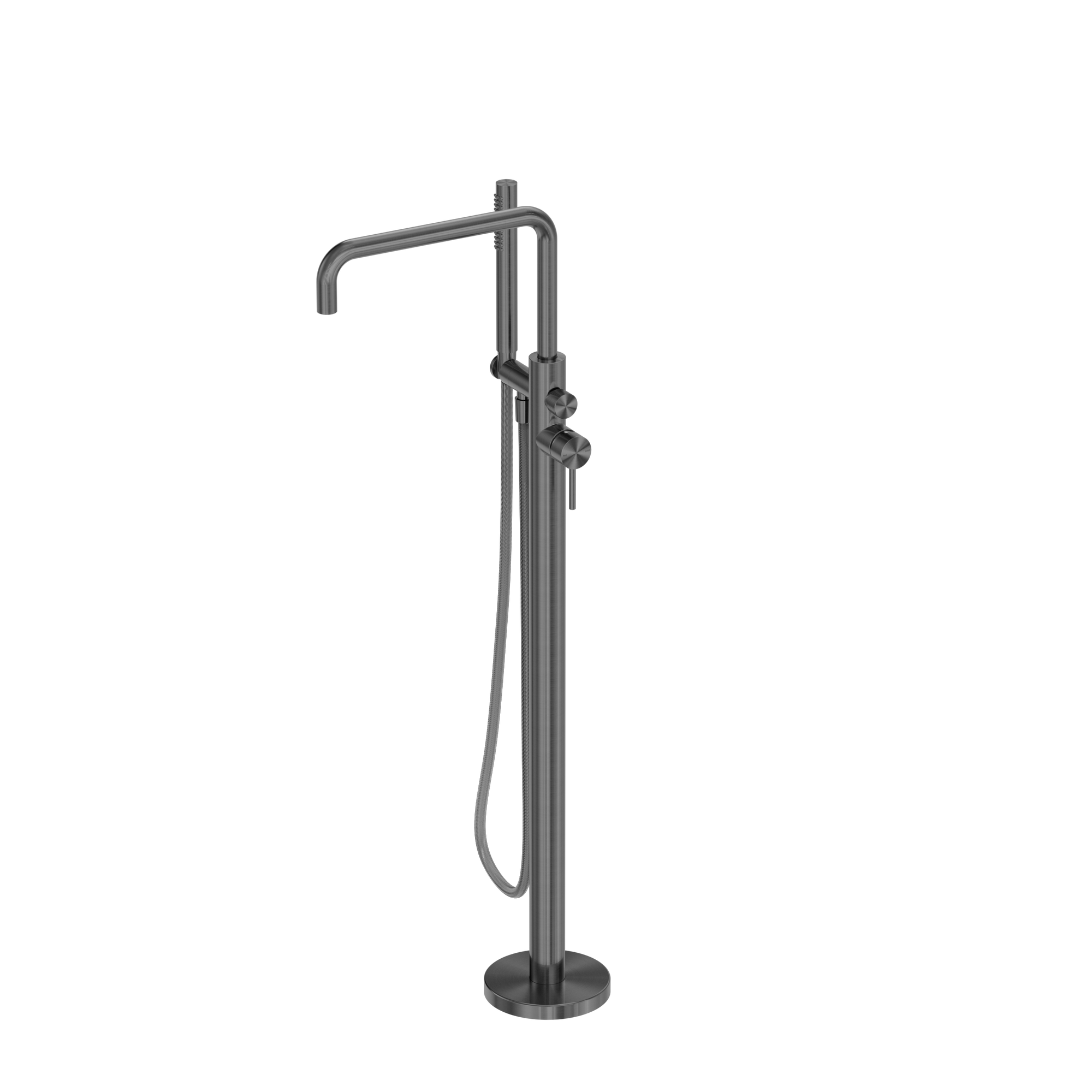 Zen SS316L Freestanding Bath Mixer With Outdoor Shower Hose Graphite