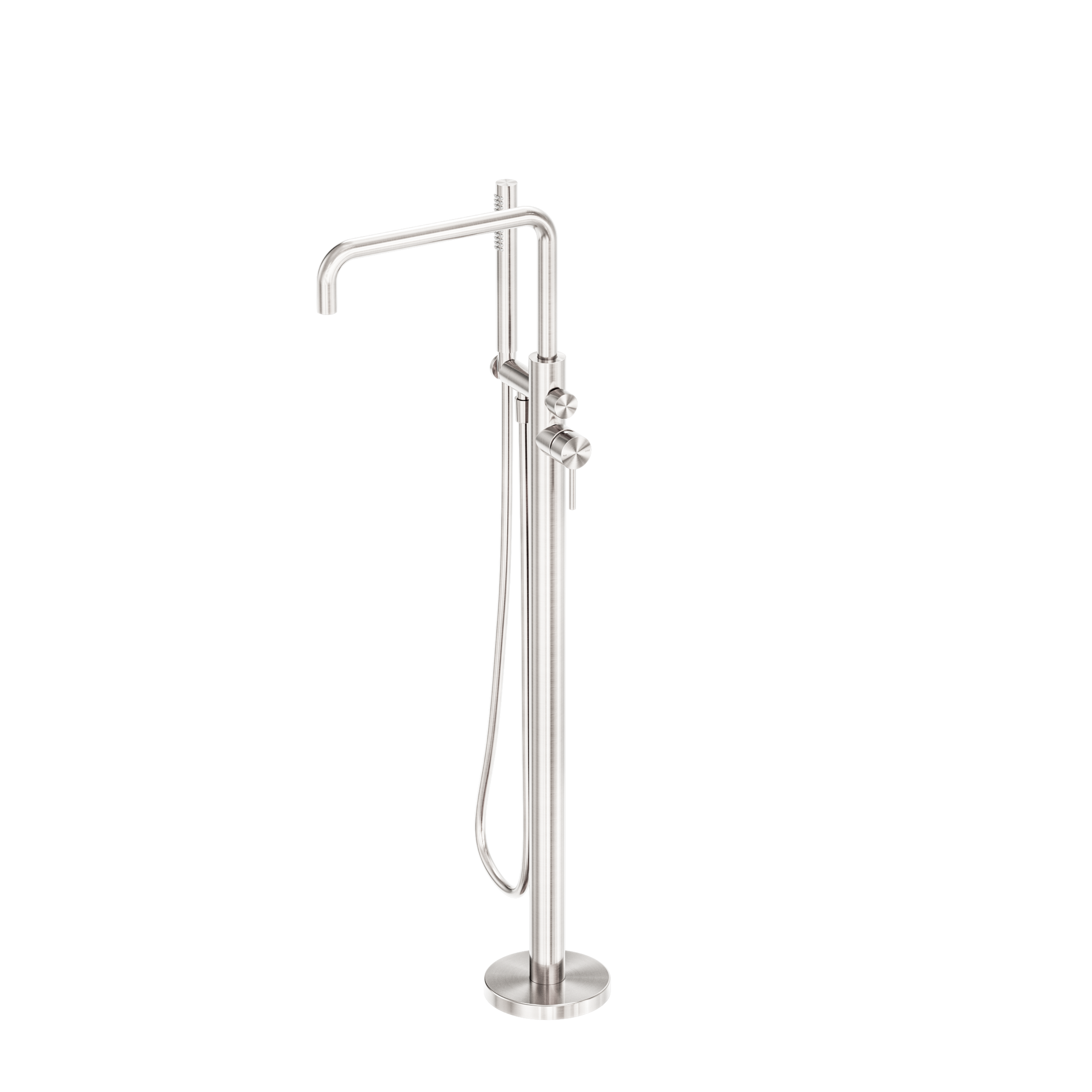 Zen SS316L Freestanding Bath Mixer Brushed Nickel