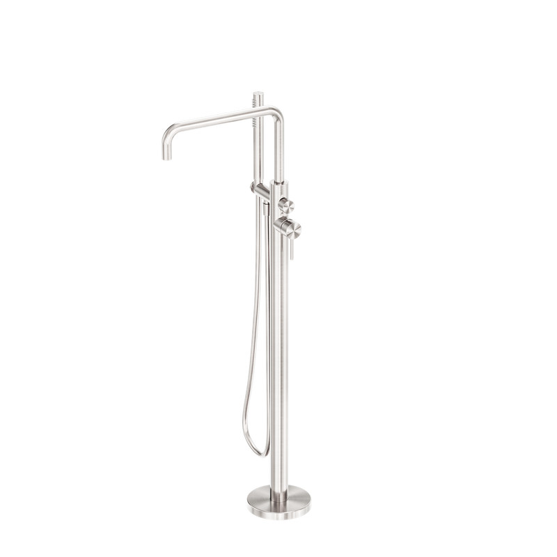 Zen SS316L Freestanding Bath Mixer Brushed Nickel