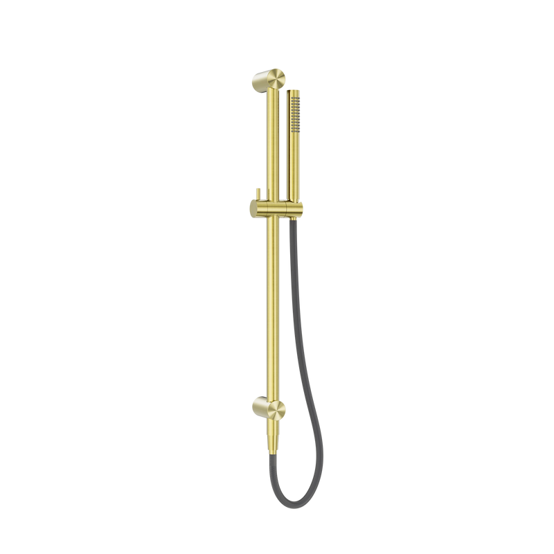 Zen SS316L Shower Rail With Outdoor Shower Hose Brushed Gold