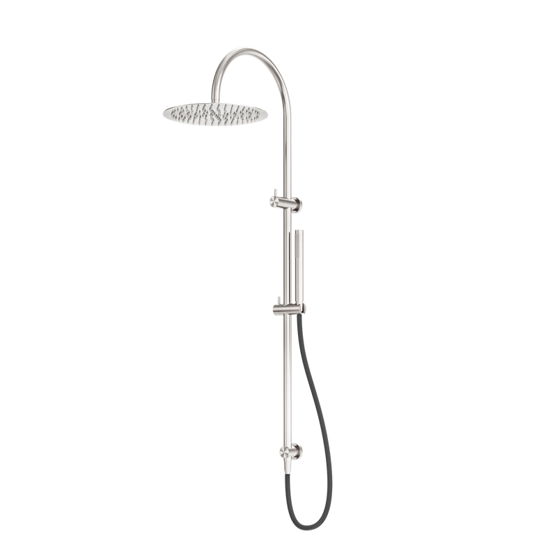 Zen SS316L Twin Shower With Outdoor Shower Hose Brushed Nickel
