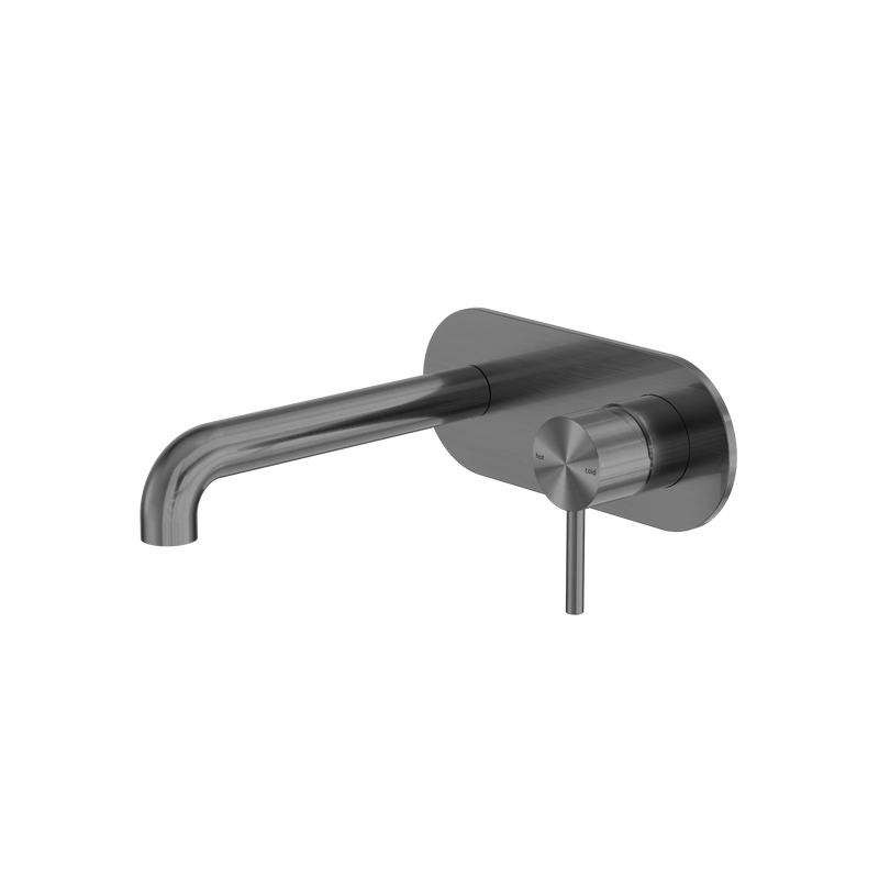 Zen SS316L Wall Basin/Bath Mixer 185mm Spout Graphite