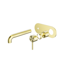 Zen SS316L Wall Basin/Bath Mixer 185mm Spout Trim Kits Only Brushed Gold