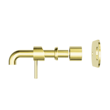 Zen SS316L Wall Basin/Bath Mixer 185mm Spout Trim Kits Only Brushed Gold