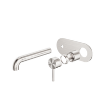 Zen SS316L Wall Basin/Bath Mixer 185mm Spout Trim Kits Only Brushed Nickel