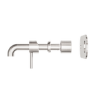 Zen SS316L Wall Basin/Bath Mixer 185mm Spout Trim Kits Only Brushed Nickel