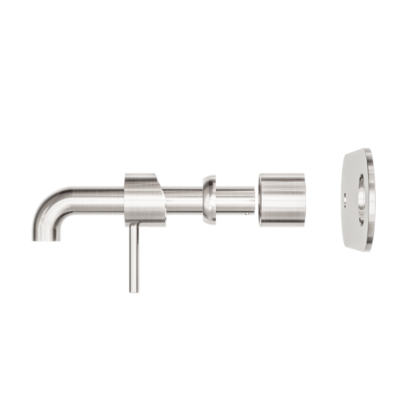 Zen SS316L Wall Basin/Bath Mixer 185mm Spout Trim Kits Only Brushed Nickel