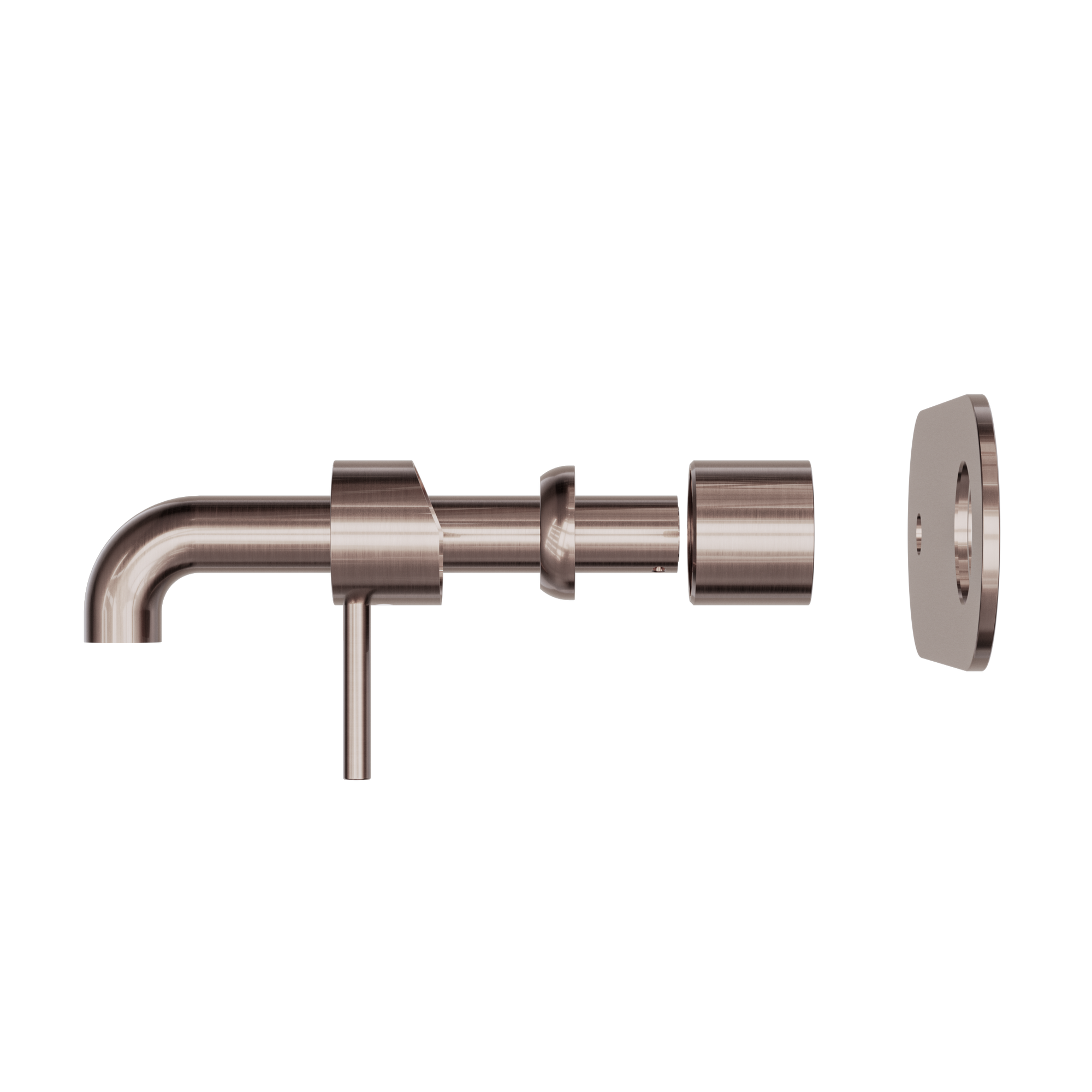 Zen SS316L Wall Basin/Bath Mixer 185mm Spout Trim Kits Only Brushed Bronze