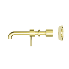 Zen SS316L Wall Basin/Bath Mixer 230mm Spout Trim Kits Only Brushed Gold